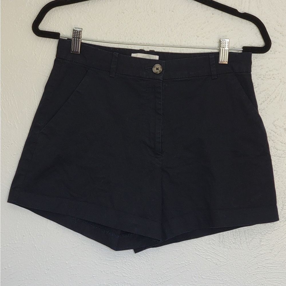 H&M Women's High Waist Navy Shorts